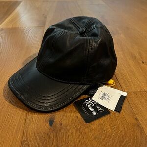 Coach Leather baseball hat NWT